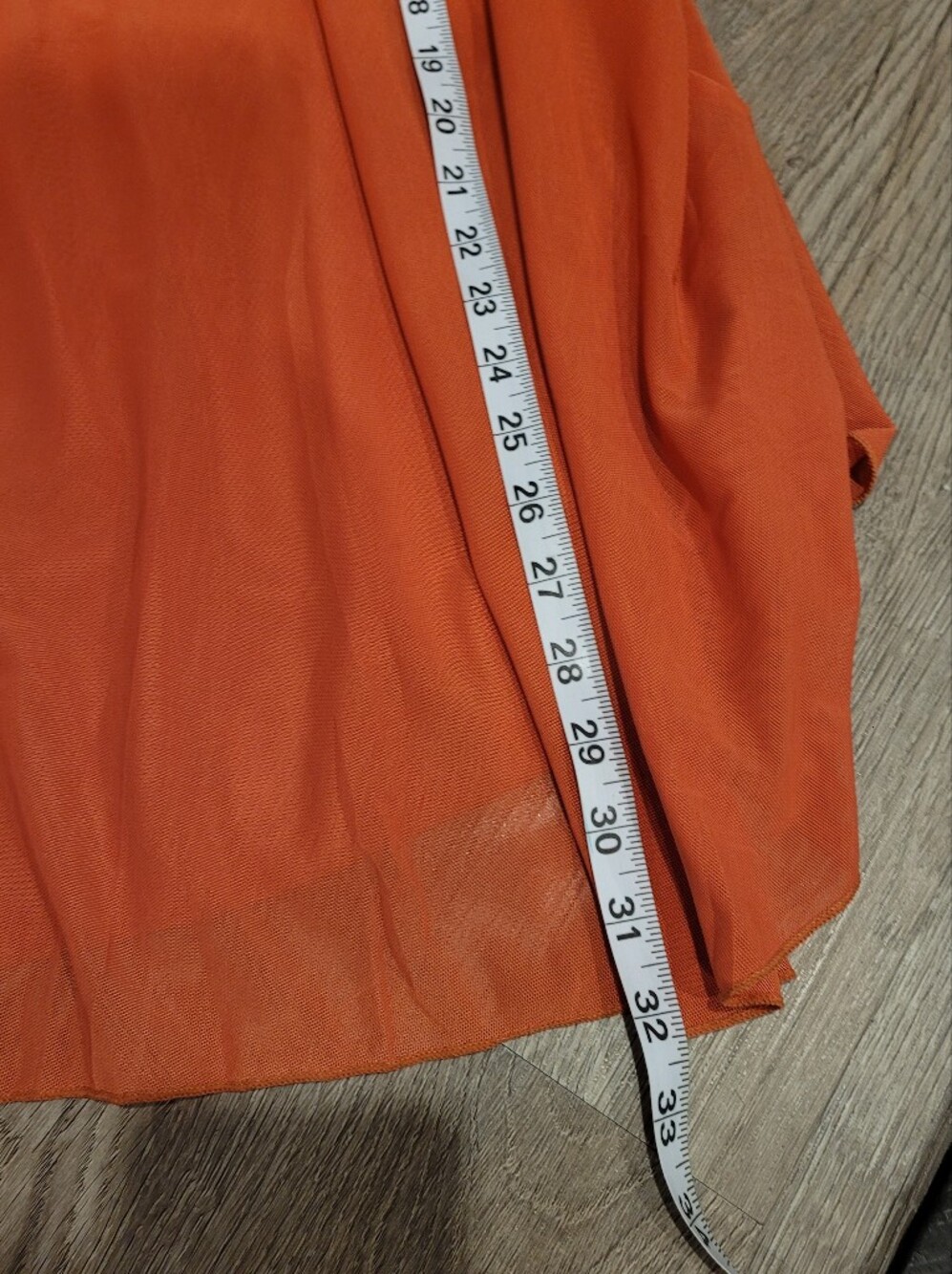 HALARA High Waisted Drawstring Mesh 2-in-1 Flowy Pocket Midi Skort Orange L - Picture 10 of 10